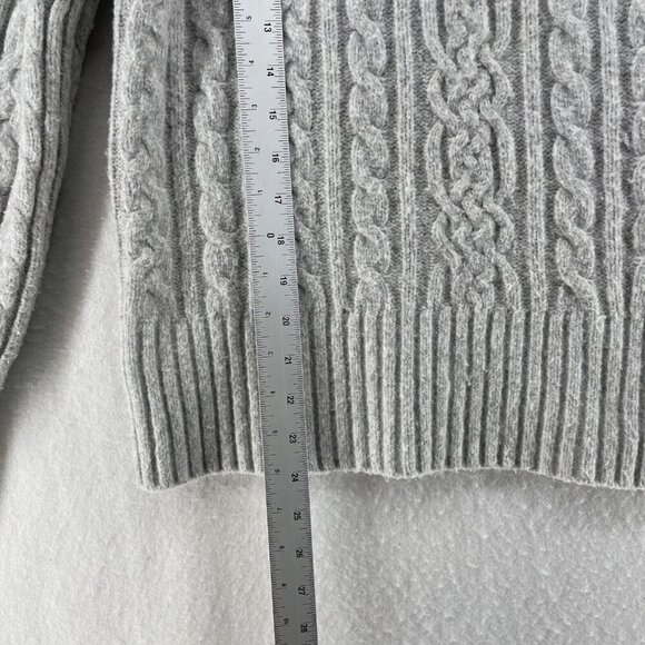 Joie Sweater Women's Sz S Light Gray Mock Neck Pullover Long Sleeves Ribbed Knit - Picture 4 of 12